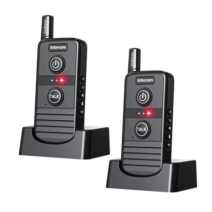 PANDAAR Two-Way Real-time Intercom, Intercoms Wireless for Home 4900ft Long Range, Room to Room Communication System for Elderly, Wireless Intercom System for Home Business Office, 2 Pack