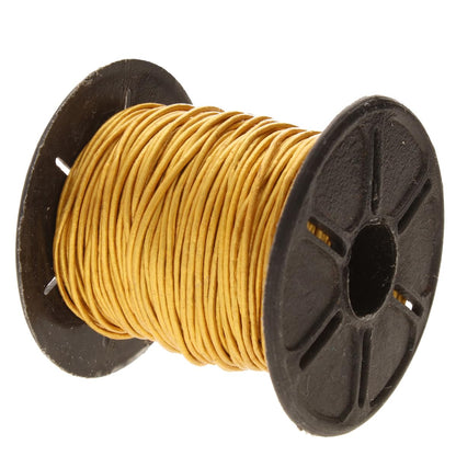 The Beadsmith Leather Cord – Metallic Gold – .5mm Spool – 25 Yards/22.86 Meters – Indian Leather Thong Ideal for Braiding, Beading, Necklaces, Fine Lacing, Hair Accessories & DIY Jewelry Making