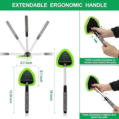 XINDELL Windshield Cleaner Tool – Car Interior Window Cleaning Kit