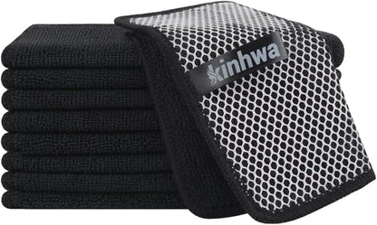 KinHwa Kitchen Washcloths for Dishes Absorbent Microfiber Dish Cloths Quick Dry