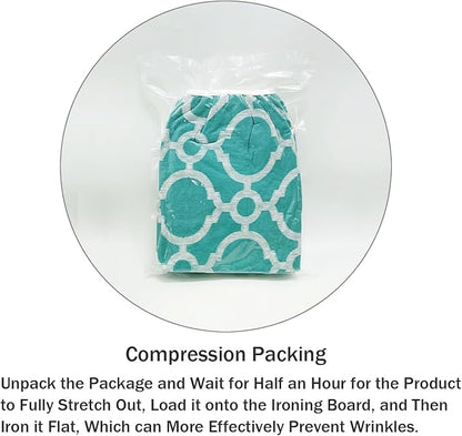 Ironing Board Cover and Pad Standard Size 15" x 54", 3 Pairs of Hook and Loop
