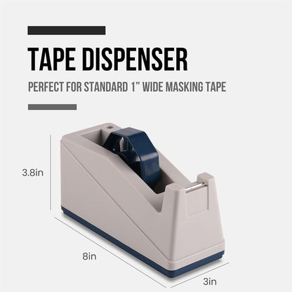 Lichamp Desktop Tape Dispenser Holder with Large 3 inch Core for Masking/Heat Transfer Sublimation/Painters and Freezer/Kitchen Tape,0128GY