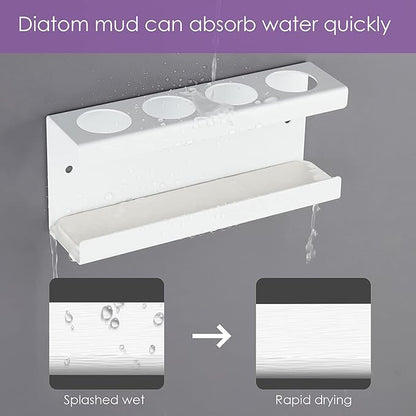 Wall Mounted Electric Toothbrush Holder, 4 Slots Stand