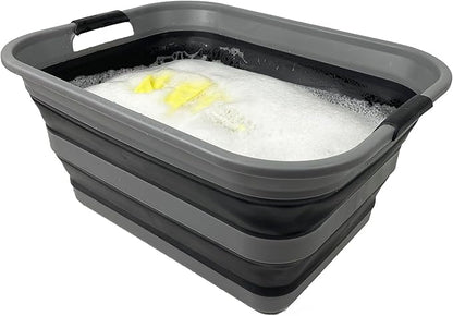 SAMMART 42L Collapsible Plastic Laundry Basket