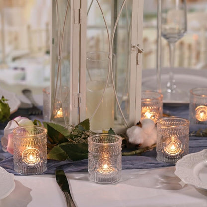 30 Pcs Clear Glass Votive Candle Holders, Wedding Tealight Holders