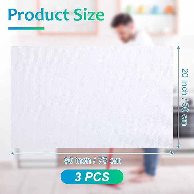 Newwiee 3 Pcs Extra Large Microfiber Cleaning Cloth 30" x 20" Washable Reusable