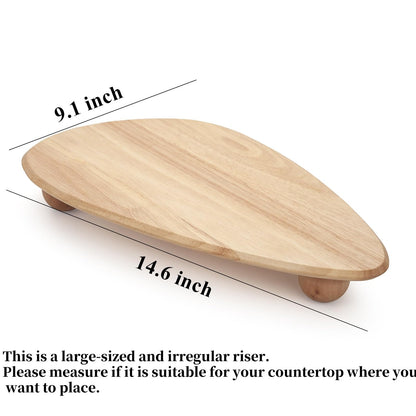 DEAMACE Wood Riser for Display, Wooden Pedestal Stand for Decor, Wood Display Tray for Candles Plants Bottles Vases Soap Dispenser