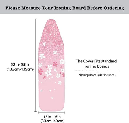 Cherry Blossom Ironing Board Cover and Pad Standard Size Padding Decorative