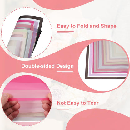 PATIKIL 20 Sheets Flower Wrapping Paper, Waterproof Floral Bouquet Wrapping Paper Florist Supplies Packaging Paper for DIY Crafts Wedding Birthday Gift, White