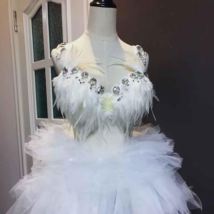 Lime Green Rooster Feather Fringe Trim 14.7ft 3-5inch Fluffy Feather Trim Fashion Dress Sewing Crafts,Gloves,Feather Shawl Cape, DIY Handbag and Wedding Decoration