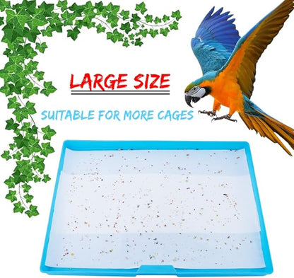 100 Pcs Large Size Bird Cage Liner Papers, Non-Woven Bird Cage Liners, Precut Absorbent Pet Cages Cushion (22.8 inch x 10.6 inch)
