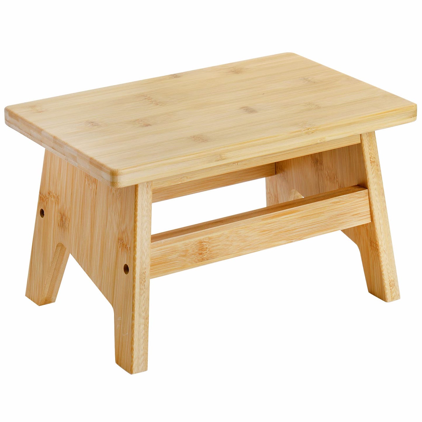 Lyellfe Bamboo Step Stool, Support up to 300lbs