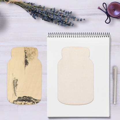 24Pcs Unfinished Mason Jar Wood Slices, Blank Rustic Wood Cutouts, Pre-Sanded Slices for DIY Painting, Drawing Crafting, Home Decor