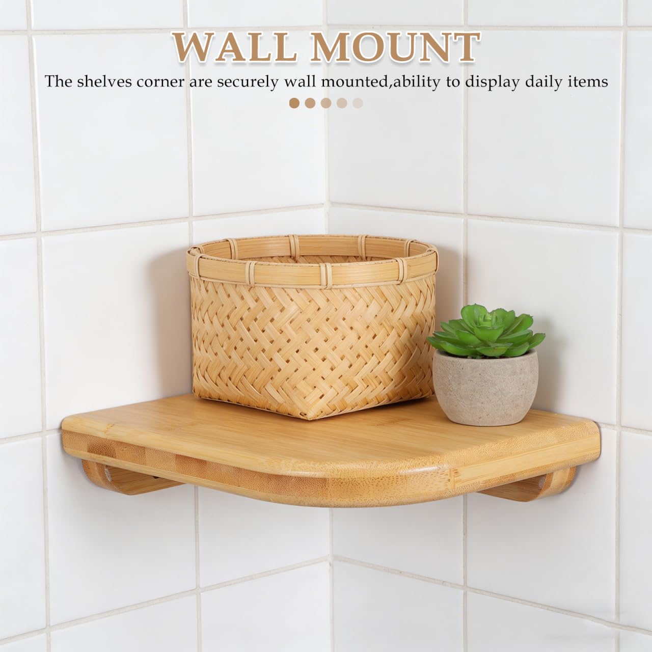 Didiseaon Corner Shelf Wall Mount, Wooden Small Floating Shelves for Bedroom Living Room, Corner Organizer Rustic Wood Board 7. 9" x5. 9"