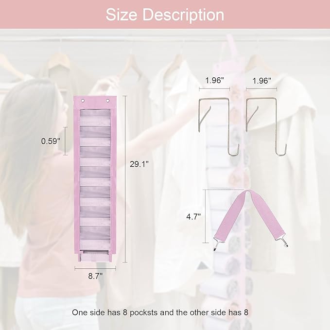 Legging Organizer Storage, Foldable Hanging Closet Organizer Storage