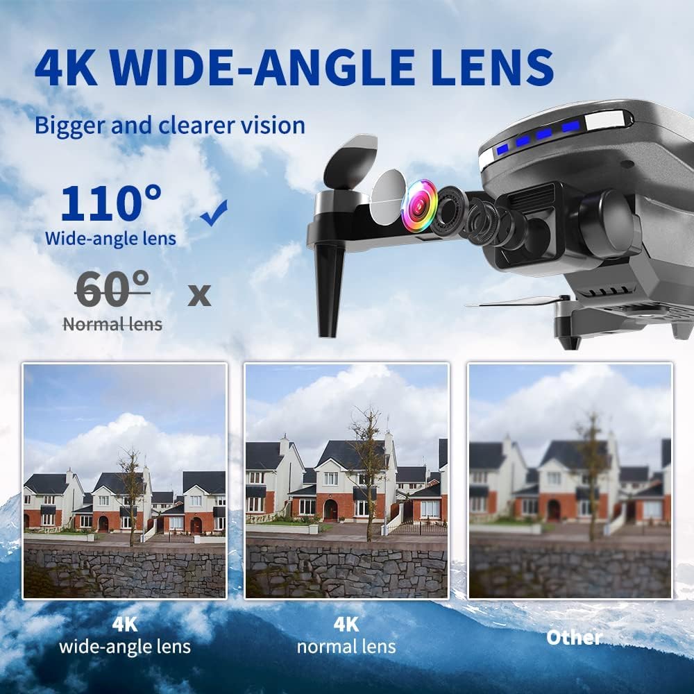 Drone, Drones with camera for adults 4k, Drones for kids 8-12, Brushless Motor, FPV Foldable Drone, Carrying Case, 40 mins Battery Life, Christmas gifts, 360° Flip, APP Control