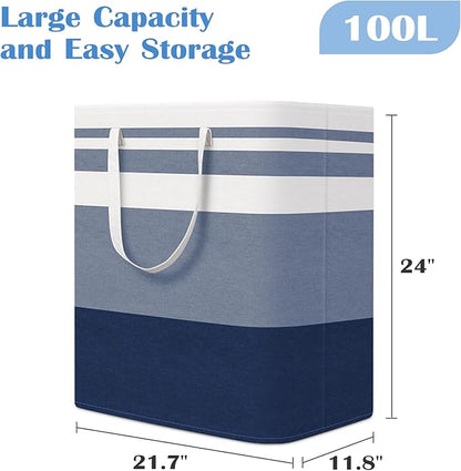 BlissTotes 3-Pack Laundry Basket, Freestanding＆Waterproof Laundry Hamper