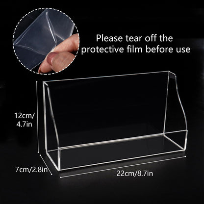 Goklmn 2 Pack Index Card Display Stand 5x8 Inch Acrylic Cards Holder for Desk Clear Postcard Stand Note Card Holder Index Cards Organizer Case Business Card Stand for Office Business