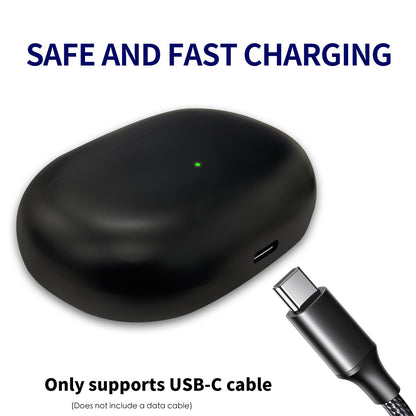 Alimingyan Charging Case Replacement Compatible for Beats Solo Buds, USB-C Charging Port case 660mAh Built-in Battery with Lanyard Hole(Not Include Earphone)