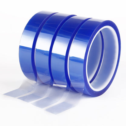 OLONTRIC 4 Rolls 4/5 Inch Wide x 36 Yards Long Blue High Temperature Tape, Sublimation Blanks Thermal Tape, Heat Transfer Tape