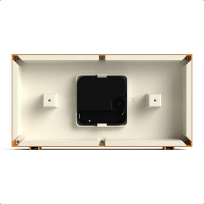 JONES CLOCKS® Odeon Desk Clock | Modern Rectangular Design | Mustard Yellow | Stylish Retro Look for Shelf, Table, Mantel or Bedside
