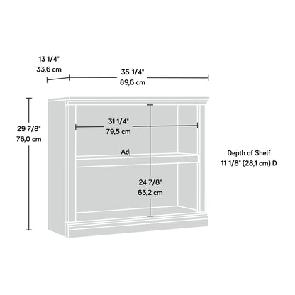 Sauder 2 Tier Book Shelf Wooden Bookcase Multipurpose Bookshelf for Home Office, Living Room, in Oiled Oak