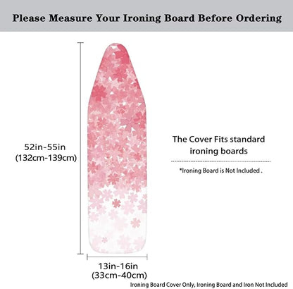Novelty Ironing Board Cover, Gradient Pink Floral Pattern 15x54 Ironing Board