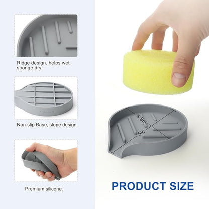 LANMU Silicone Smiley Face Sponge Holder