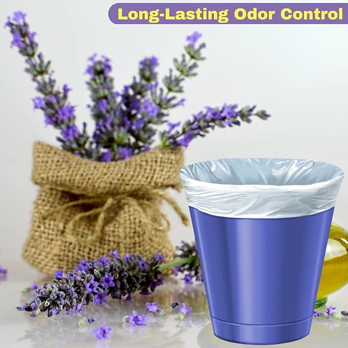 4 Gallon Trash Bag Lavender Scented Small Bathroom Garbage Bags Wastebasket Can