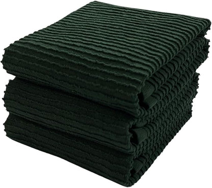 Serafina Home Dark Green Kitchen Hand Dish Towels: 100% Cotton Cloth Soft