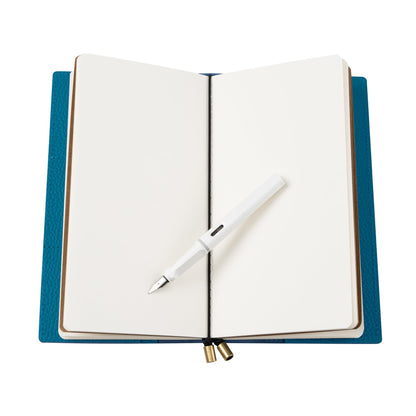 WANDERINGS Regular Size Travelers Notebook with Pockets - 4.5"x8.5" / 11.5cm x 22cm - Refillable Travelers Journal - A Beautifully Handcrafted Leather Journal in Artichoke, 100 GSM Blank Inserts