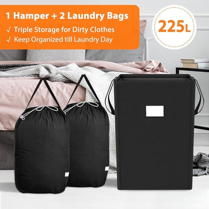 MCleanPin 225L Laundry Hamper Collapsible Laundry Basket