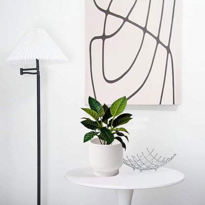 LB White Ceramic Planters for Indoor Plants, Succulent Plant Pots Ceramic Flower Pots, Modern Plant Pot for Living Room Office Home Decor, Round Flower Pot of 4.3 Inch(Plant Not Included)