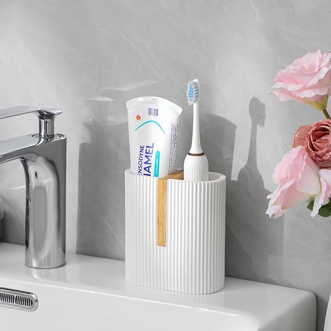 rejomiik Matte White Toothbrush Holders Electric Toothbrush Holder