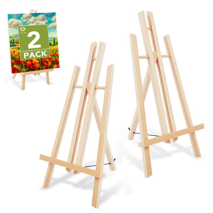 Conda 2 Pack 18 Inch Wooden Tabletop Easel Stand, A-Frame Art Painting Easel for Painting, Display & Art Creation, Canvas Holder for Artists, Students & Hobbyists