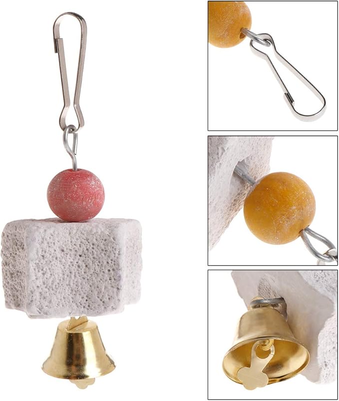 Parrot Beak Trimmer Stone Chinchilla Grinding Teeth Lava Block Mineral Rock Chewing Toy with for Macaw Bird Chew Toy for Parrot Bird Toys for Budgies Cockatiel Parrots Parakeets Love
