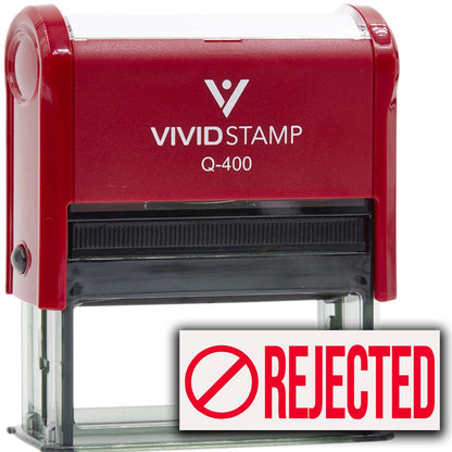 Rubber Stamp Rejected (Stop Vector) Self-Inking Office (Red Ink) - Q-400