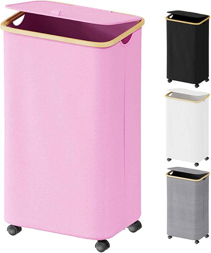 SUOCO Laundry Hamper on Wheels 100L, Clothes Basket