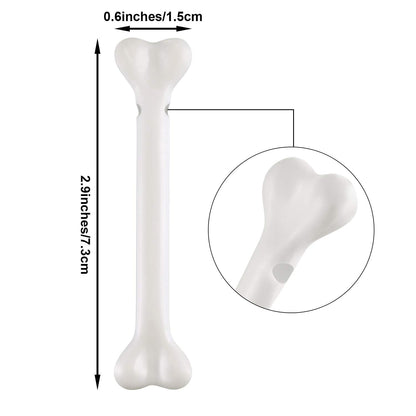 Zonon 24 Pcs Plastic Bones Halloween Mini Plastic Skeleton Bones White Halloween Simulative Human Costume Bone for Party Favor Decoration Supplies Accessories