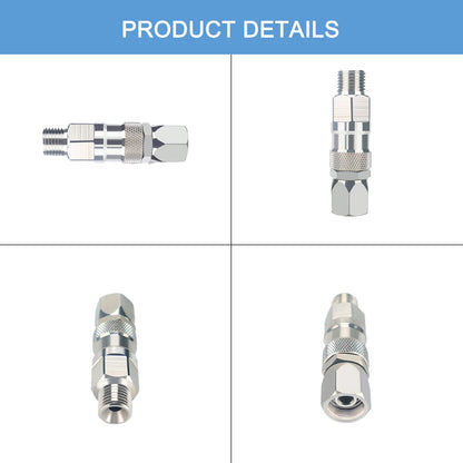 Sprayer Joint 360 Degrees Rotate Stainless Steel Airless High Pressure Spray Gun Hose Swivel Joint Connector Accessories for Paint Sprayers & Hose (1/4inch)