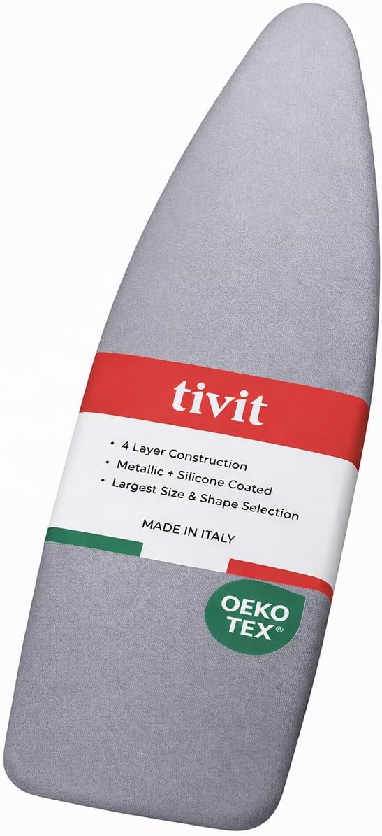 TIVIT Oval Ironing Board Cover 18 x 49” – Made in Italy, Alumitek PRO