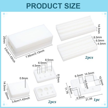 PH PandaHall Set of 2 Polymer Clay Beads Making Tool - Polymer Clay Bead Roller Maker and Bead Hole Maker Drilling Tool White Plastic Mold for 4mm 6mm 8mm Round Shape Beads Making DIY Craft