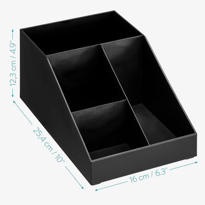 Navaris Coffee Station Organizer - 4 Compartment Coffee Bar for Office & Kitchen Countertop Organization