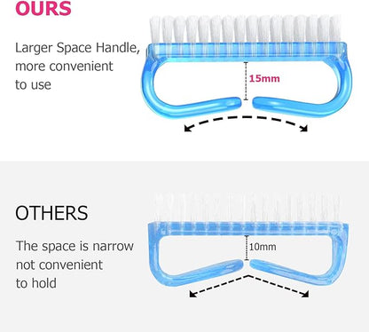 Handle Grip Nail Brush, Hand Fingernail Brush Cleaner Scrubbing Kit Pedicure