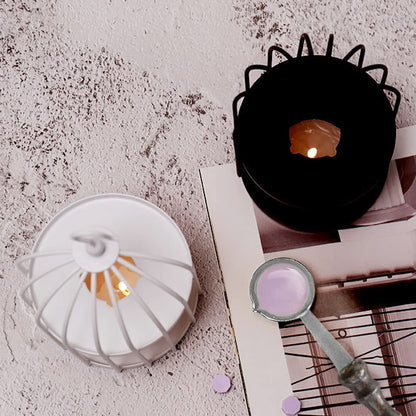 WAYUTO Wax Seal Furnace and Spoon Wax Seal Beads Warmer Melting Furnace Tool for Envelopes Invitations DIY Crafts White