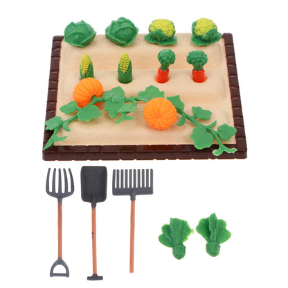 DOITOOL 1 Set Mini Rake Farm Model Kit Miniature Vegetable Figurines Resin Mini Farm Tool Models Micro Landscape Miniature Dollhouse Accessories
