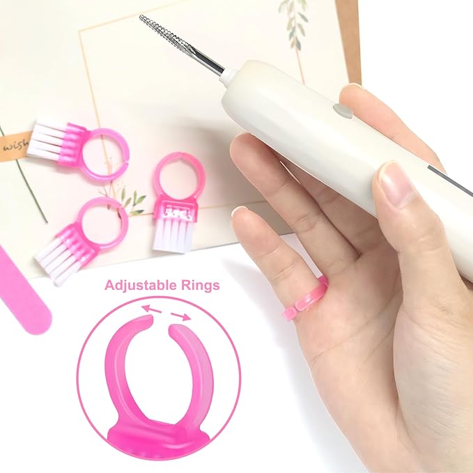 Nail Brush Rings SHEERBLISS Mini Nail Brushes 20pcs Hand Fingernail Brush