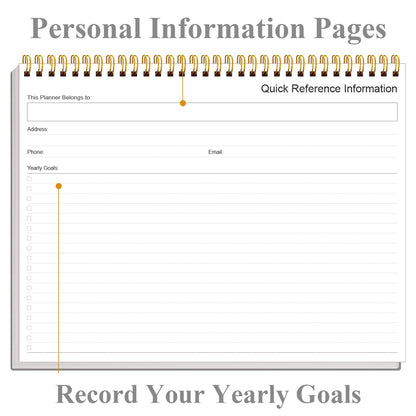Weekly Productivity Planner - 8.5" x 11" Dashboard Desk Notepad Has 6 Focus Areas to List Tasks for Goals, Projects, Clients, Academic or Meal-Organize Your Daily Work Efficiently, 54 Weeks, Grey
