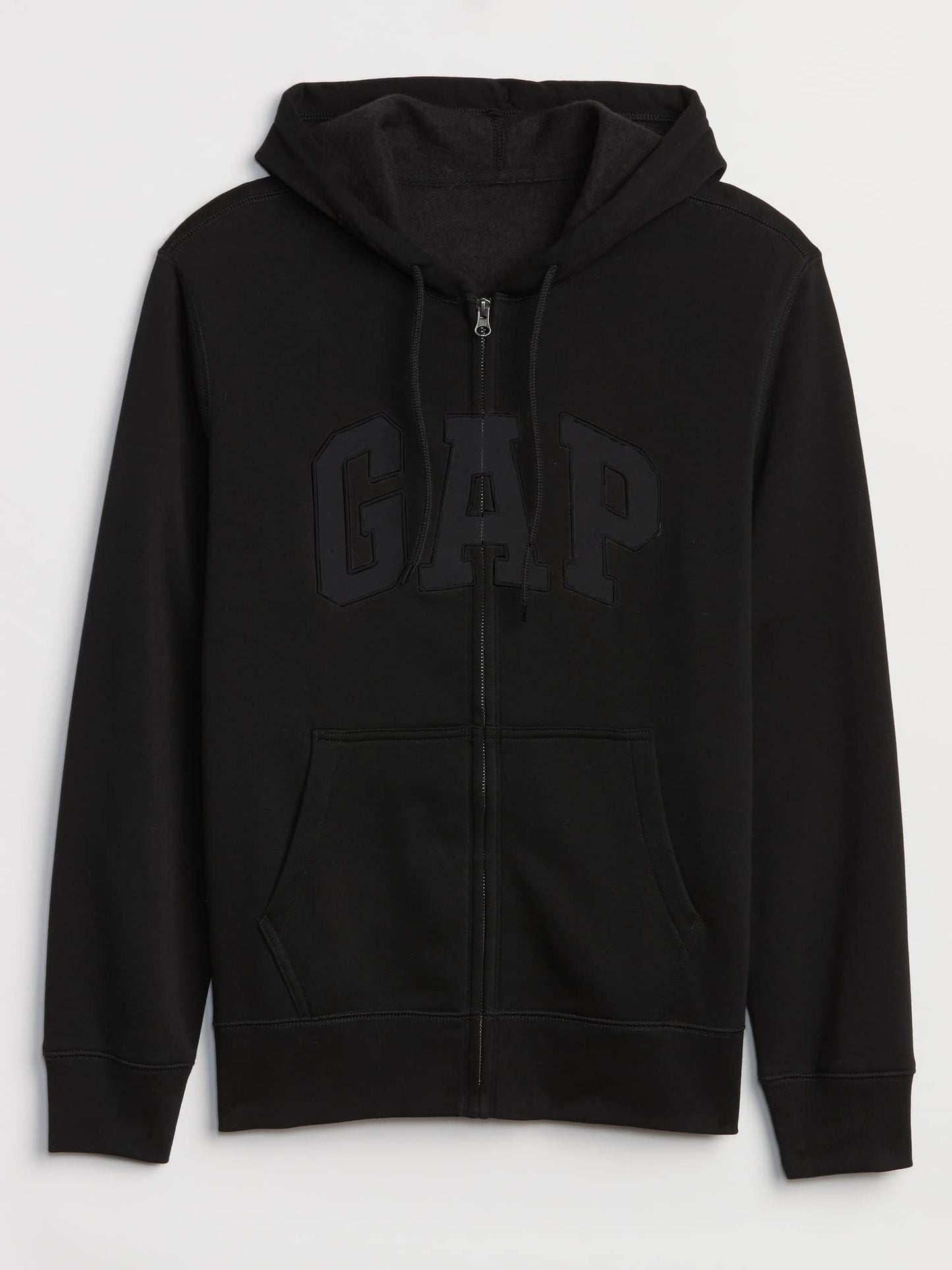 GAP mens Logo Hoodie Zip Hooded Sweatshirt, True Black V2 2, X-Large US