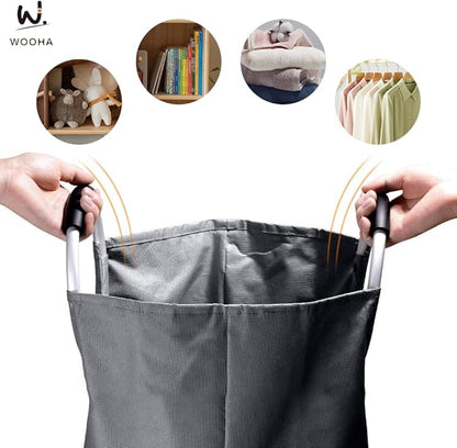 WOOHA 125L Large laundry basket, Collapsible laundry hamper, Tall Clothes